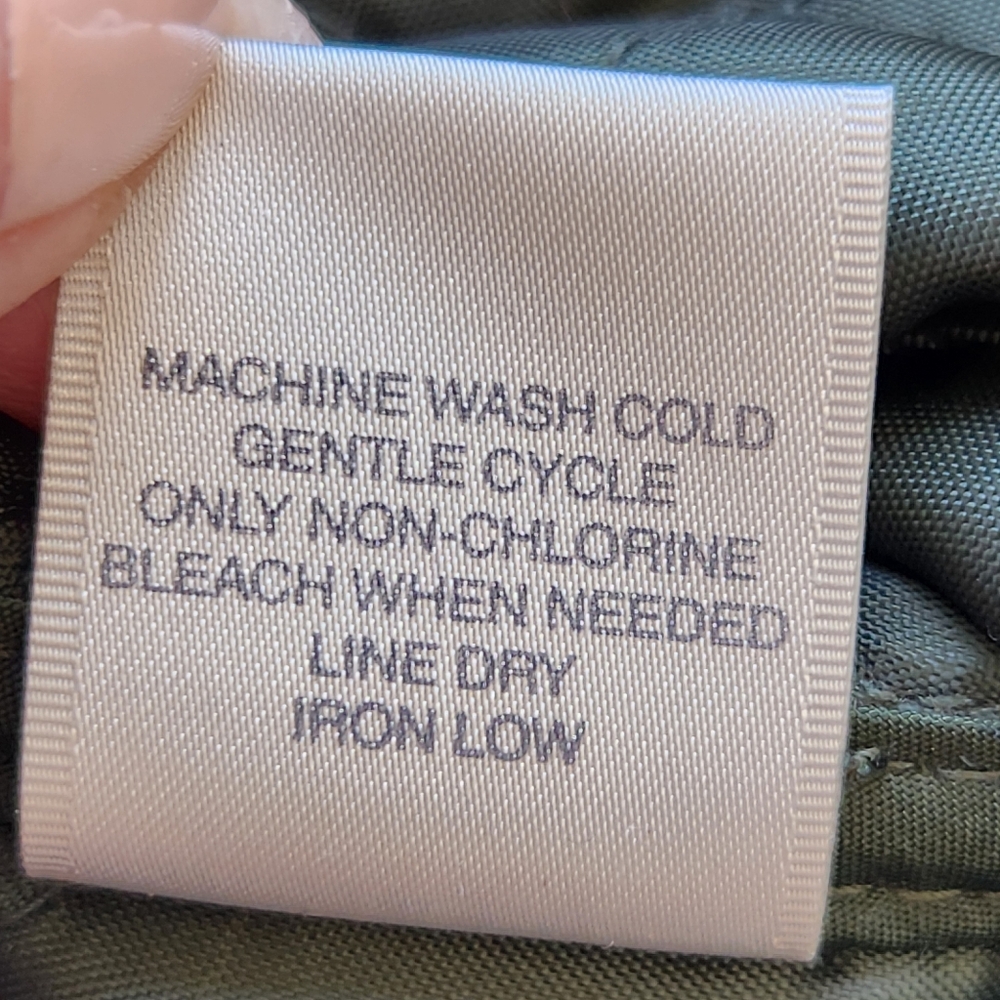Olive Green Quilted Vest Van Heusen Sleeveless Zippers Fall Cabincore Gorp Small - Picture 10 of 13